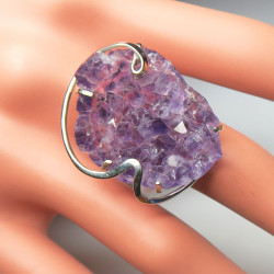 Кольцо с аметистом 473-amr