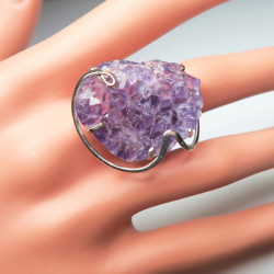 Кольцо с аметистом 473-amr