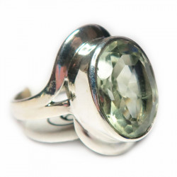 Кольцо с зеленым аметистом 355-amr