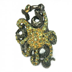 Кольцо с Осьминог светло-зеленым сапфиром 1544-er