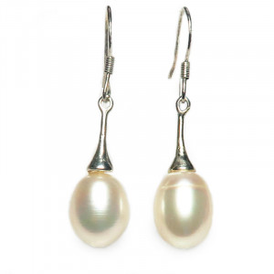 Серьги с белым жемчугом 094-gs