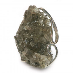 Кольцо с кристаллами дымчатого кварца 1405-nr