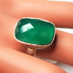 Кольцо с зеленым ониксом 324-nr