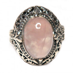 Кольцо с розовым кварцем 264-nr
