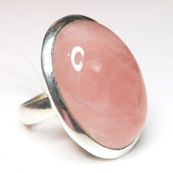 Кольцо с розовым кварцем 909-nr
