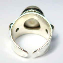 Кольцо с белым жемчугом 123-gr